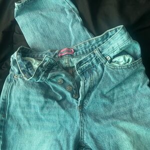 Edikted High Rise Light Blue Jeans